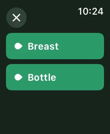 Nesty on the watch — choosing breast or bottle for this feed