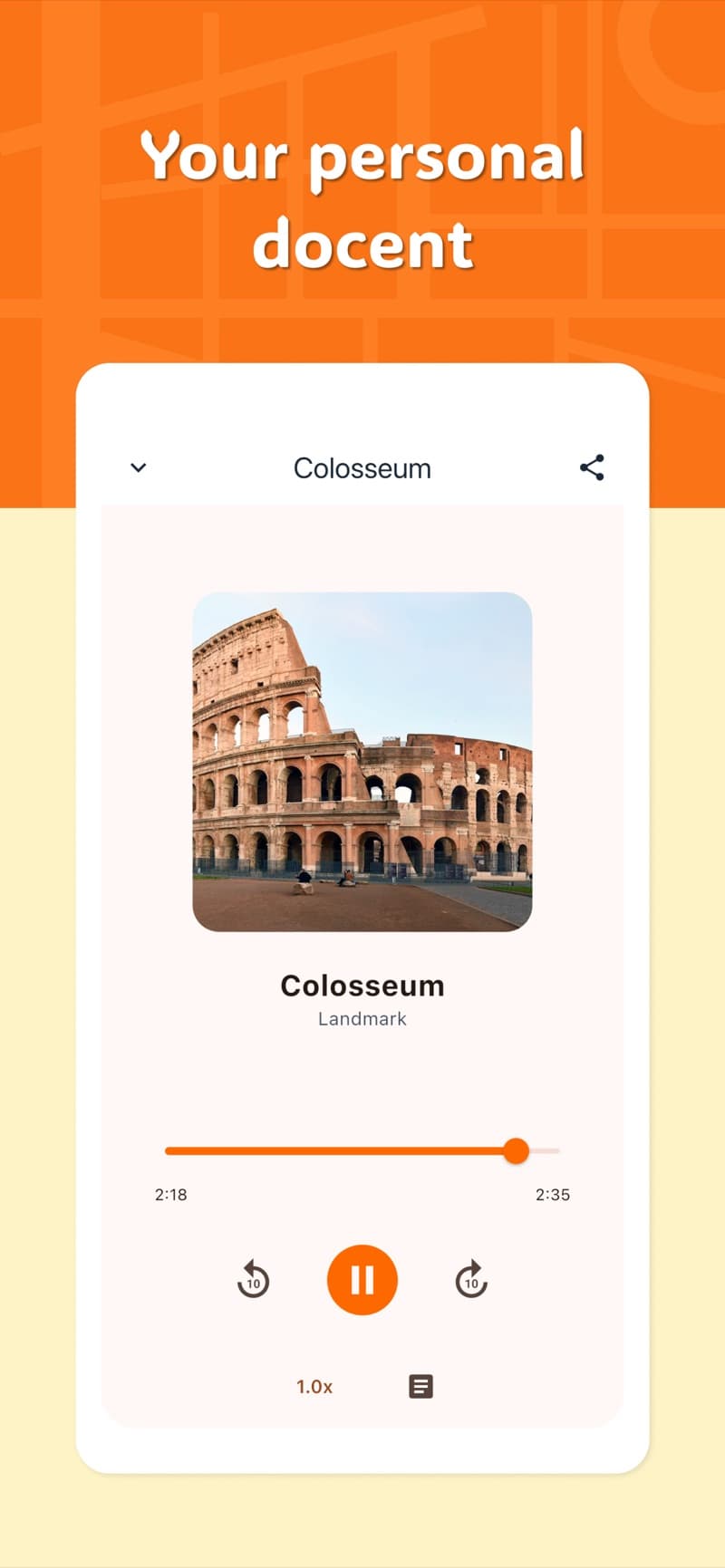 Plori — your personal docent narrates the Colosseum