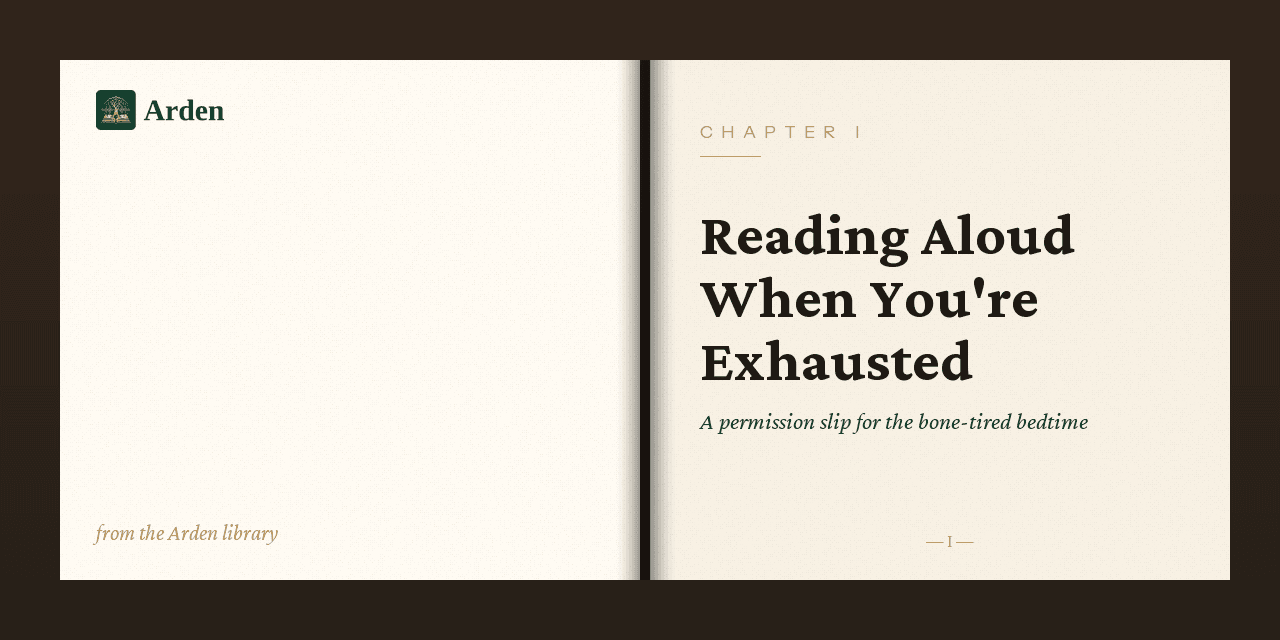 Reading Aloud When You're Exhausted: A Permission Slip for Tired Parents
